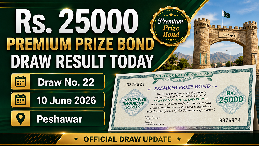 25000 Premium Prize Bond Draw Result Today