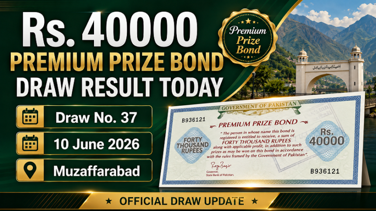 40000 Premium Prize Bond Draw Result Today